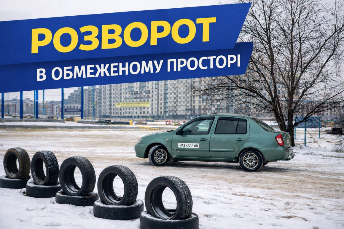 Розворот в обмеженому просторі: як виконати без помилок та скласти іспит з першого разу Розворот в обмеженому просторі: як виконати без помилок та скласти іспит з першого разу