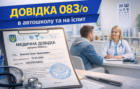 Медична довідка для водія (форма 083/о): хто зобов’язаний проходити, як отримати та скільки діє у 2026 році Медична довідка для водія (форма 083/о): хто зобов’язаний проходити, як отримати та скільки діє у 2026 році