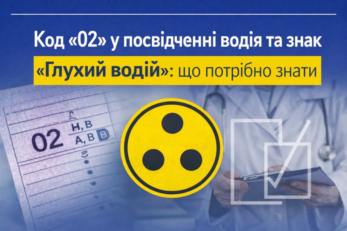 Код «02» у посвідченні водія та знак «Глухий водій»: що потрібно знати Код «02» у посвідченні водія та знак «Глухий водій»: що потрібно знати