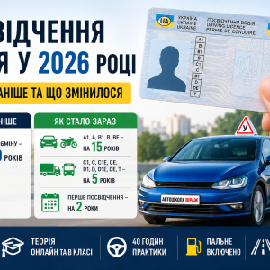 Посвідчення водія у 2026 році: як було раніше та що змінилося Посвідчення водія у 2026 році: як було раніше та що змінилося
